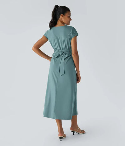 Olivia – Elegant Wrap Dress with High Waist