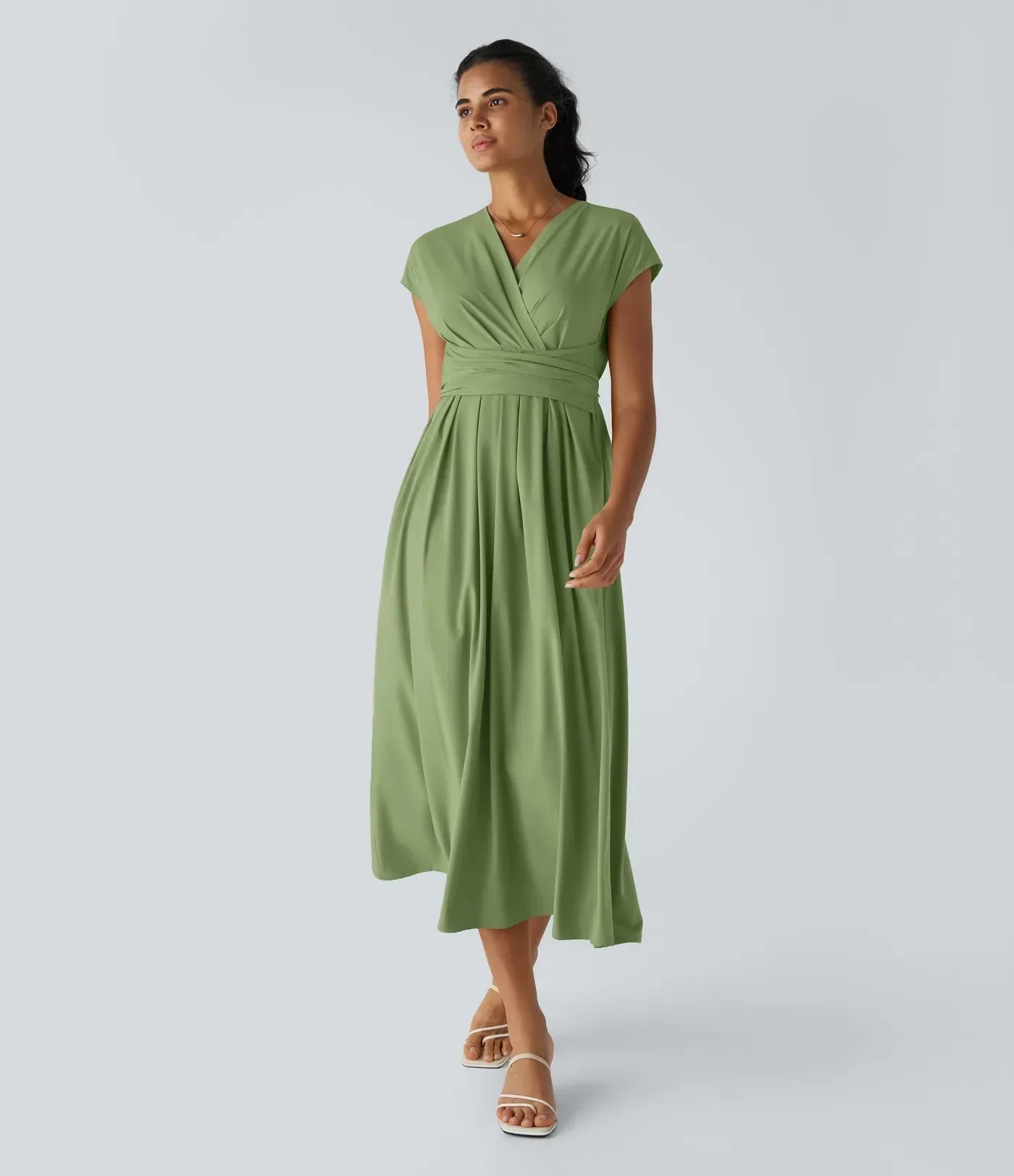Olivia – Elegant Wrap Dress with High Waist