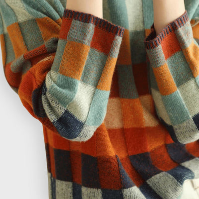 Josephine | Cashmere Patchwork Turtleneck