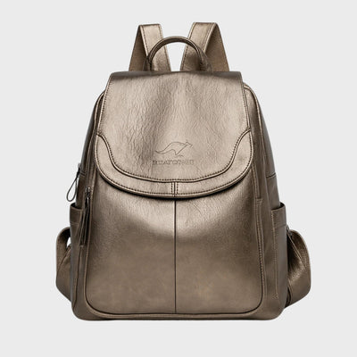 Adeline | Anti-Theft Leather Backpack for Stylish