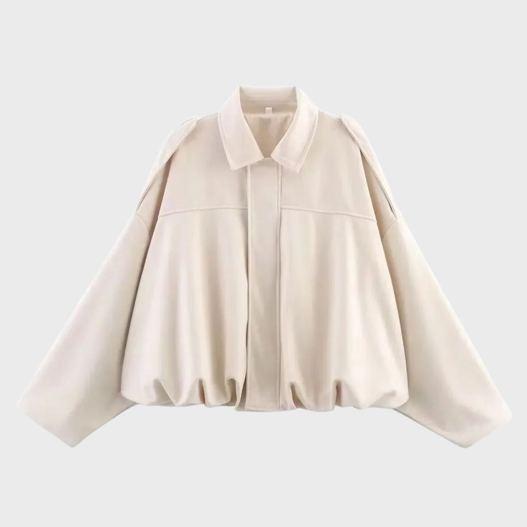 Catherine | Suede Oversized Warm Leather Jacket