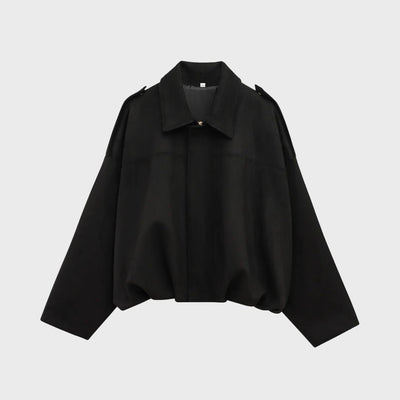 Catherine | Suede Oversized Warm Leather Jacket