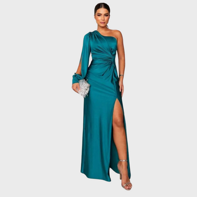 Seren | Elegant Silk Dress with Slit