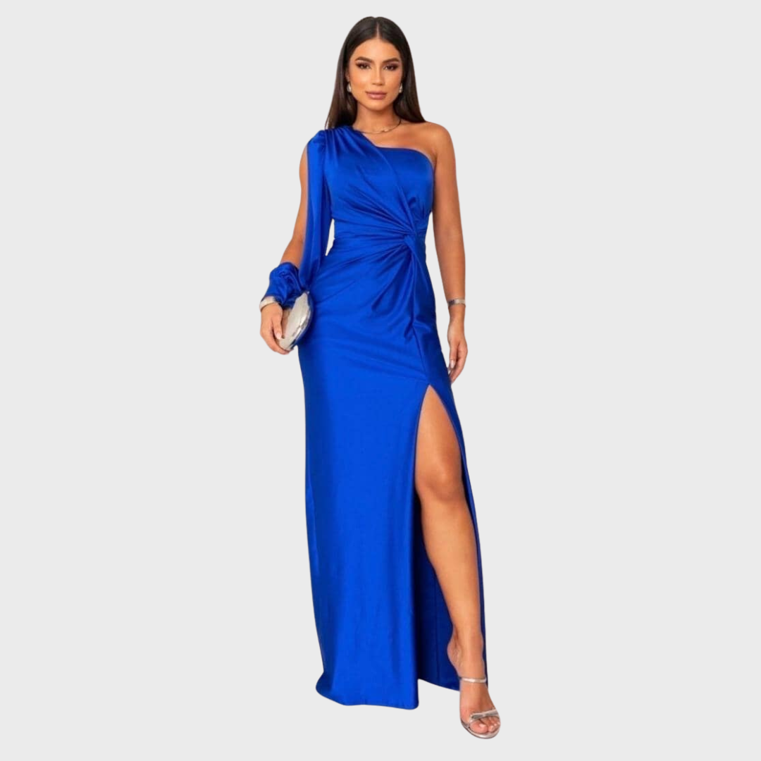 Seren | Elegant Silk Dress with Slit
