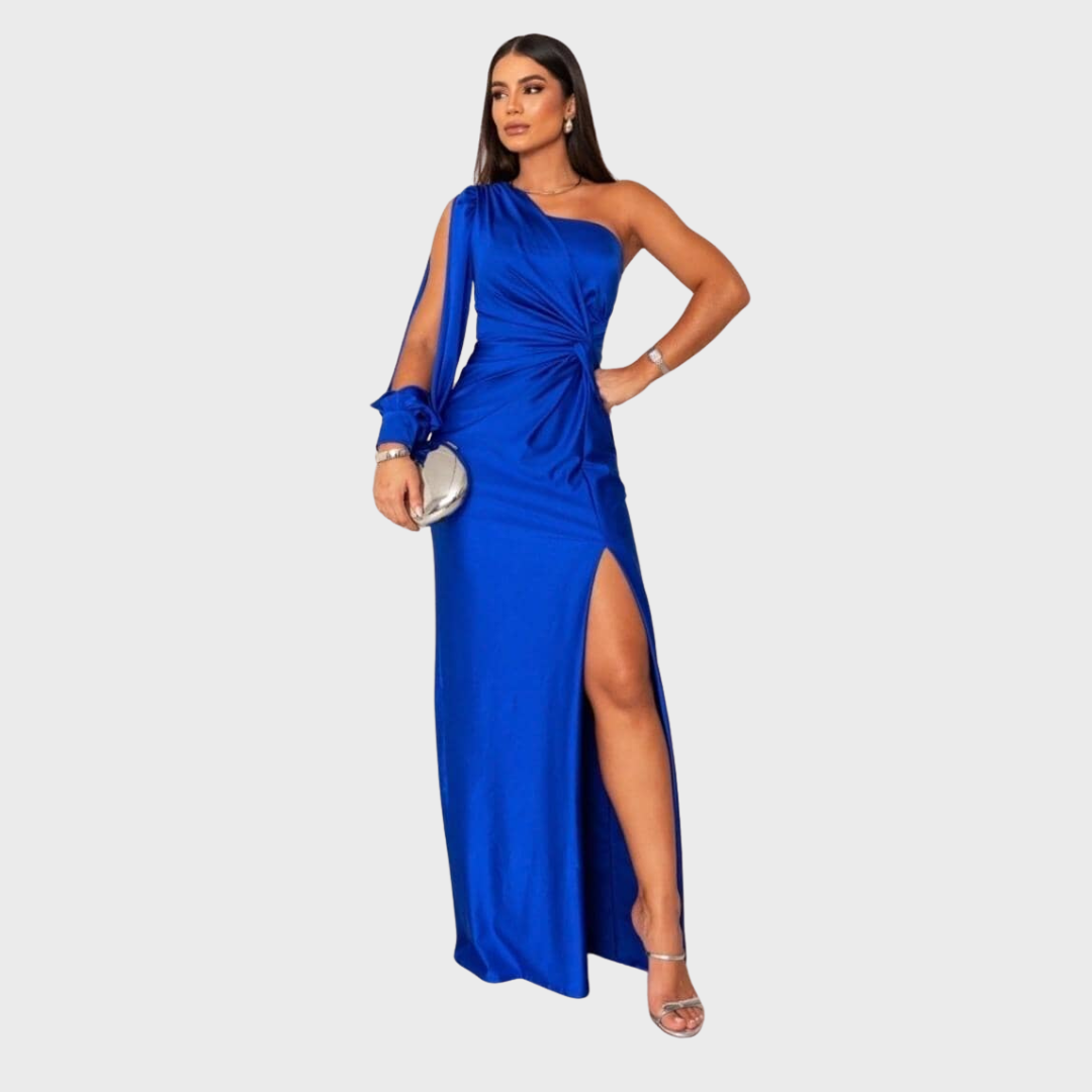 Seren | Elegant Silk Dress with Slit