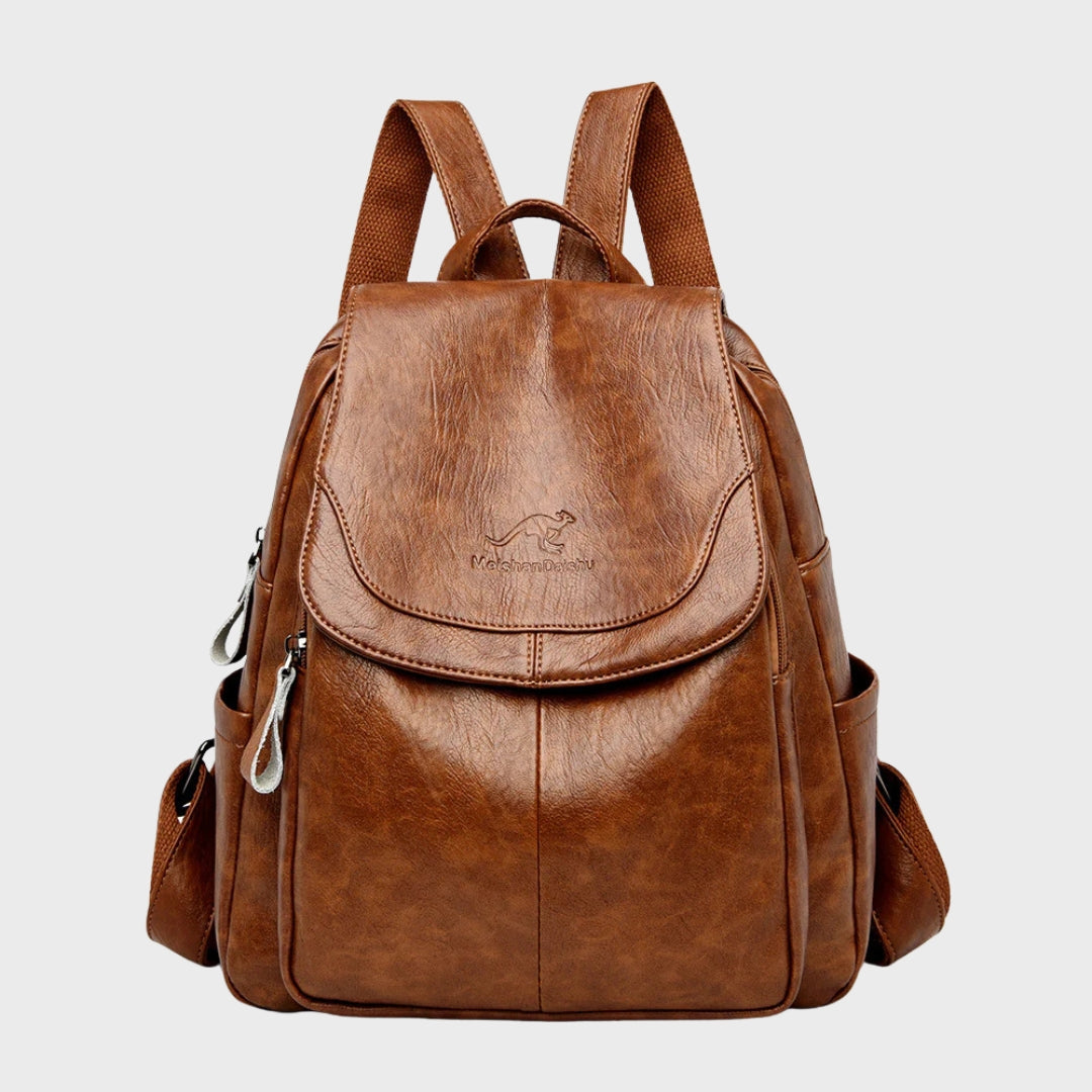 Adeline | Anti-Theft Leather Backpack for Stylish