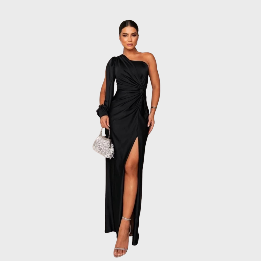 Seren | Elegant Silk Dress with Slit