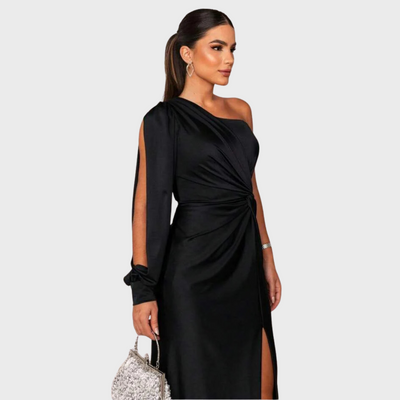 Seren | Elegant Silk Dress with Slit