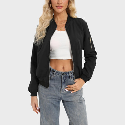 Erin | Autumn Long-Sleeve Bomber Jacket with Zipper