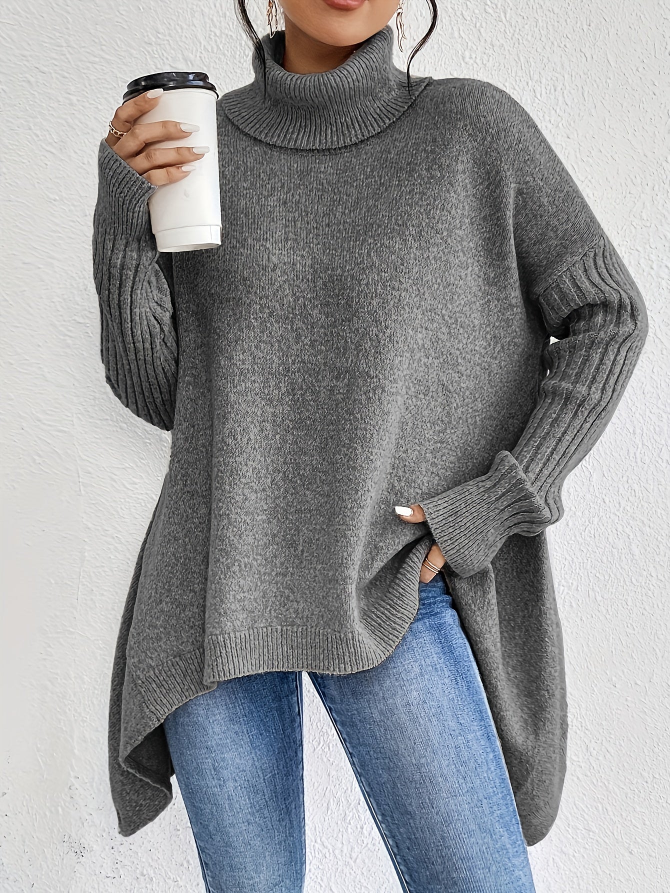 Sylvana™ | Oversized Turtleneck Sweater