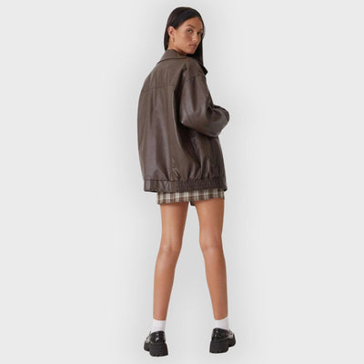 Tilly | Loose Leather Jacket for Autumn