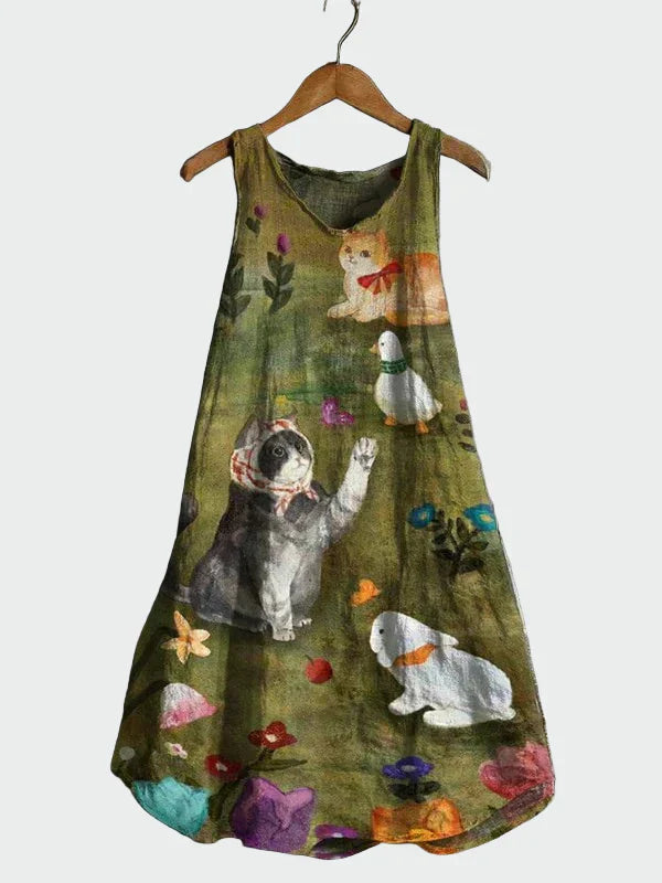 Morgan | Characterised Countryside Watercolour Dress