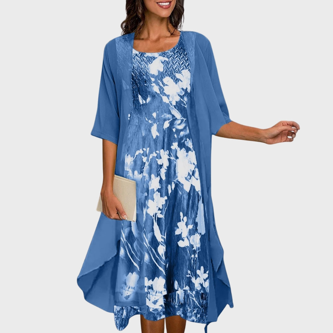 Martha | Floral Dress & Light Blazer