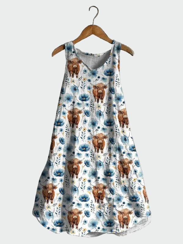 Alexandrina | Cow Print Magnificent Patterned Dress