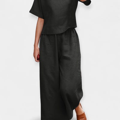 Alexandra Windsor | Airy Comfortable Linen Trousers Top