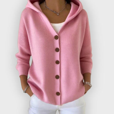 Joan | Trendy Knitted Cardigan with Hood