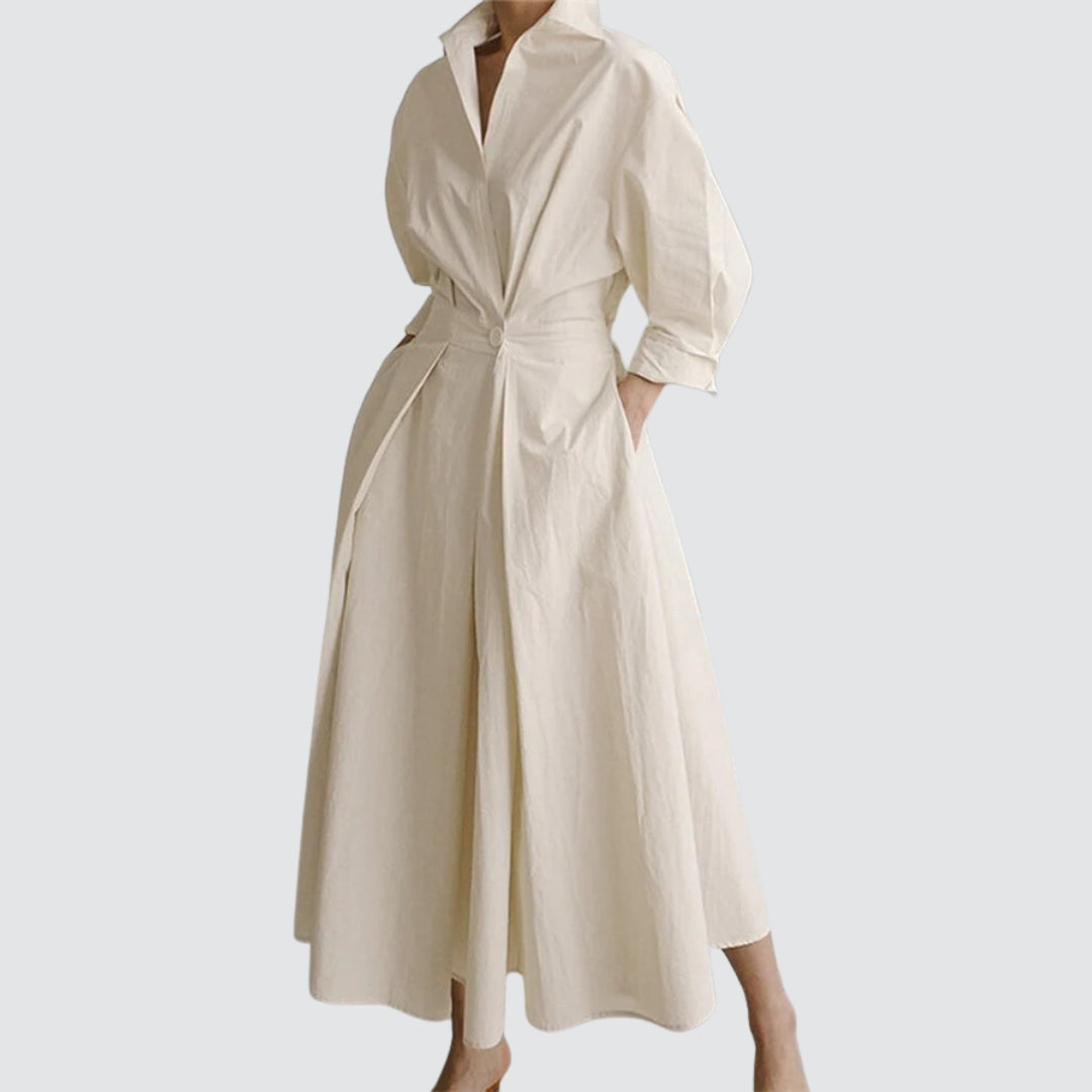 Agatha | Elegant Shirt Dress with Buttons