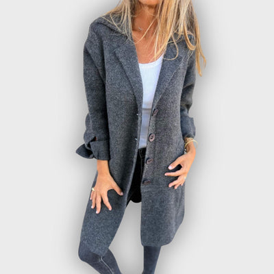 Mabel | Casual Long Coat with Lapels