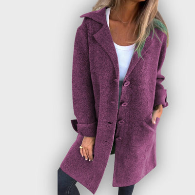 Mabel | Casual Long Coat with Lapels