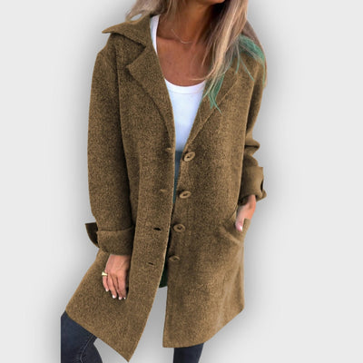 Mabel | Casual Long Coat with Lapels