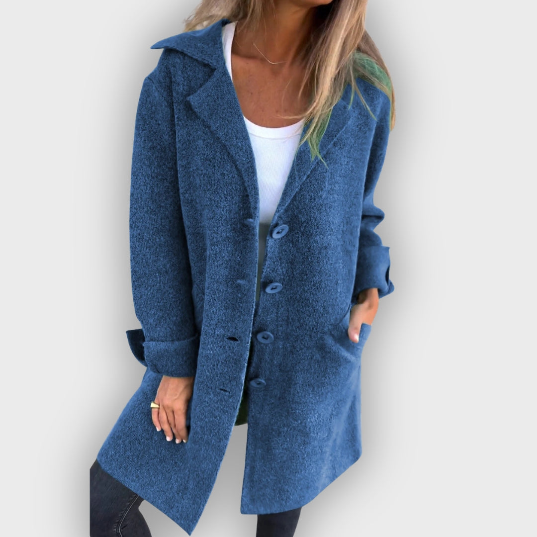 Mabel | Casual Long Coat with Lapels