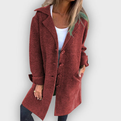 Mabel | Casual Long Coat with Lapels
