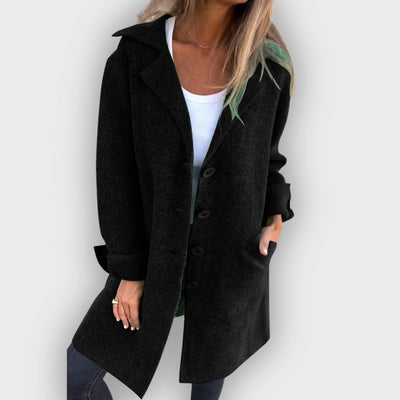 Mabel | Casual Long Coat with Lapels