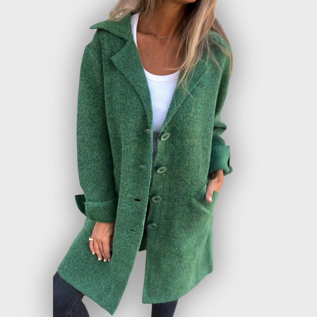 Mabel | Casual Long Coat with Lapels
