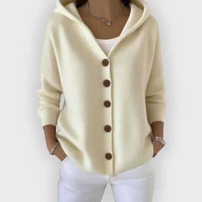 Joan | Trendy Knitted Cardigan with Hood