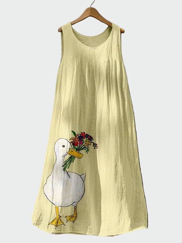 Alexandrine | Magnificent Luxurious Duck Pattern Dress