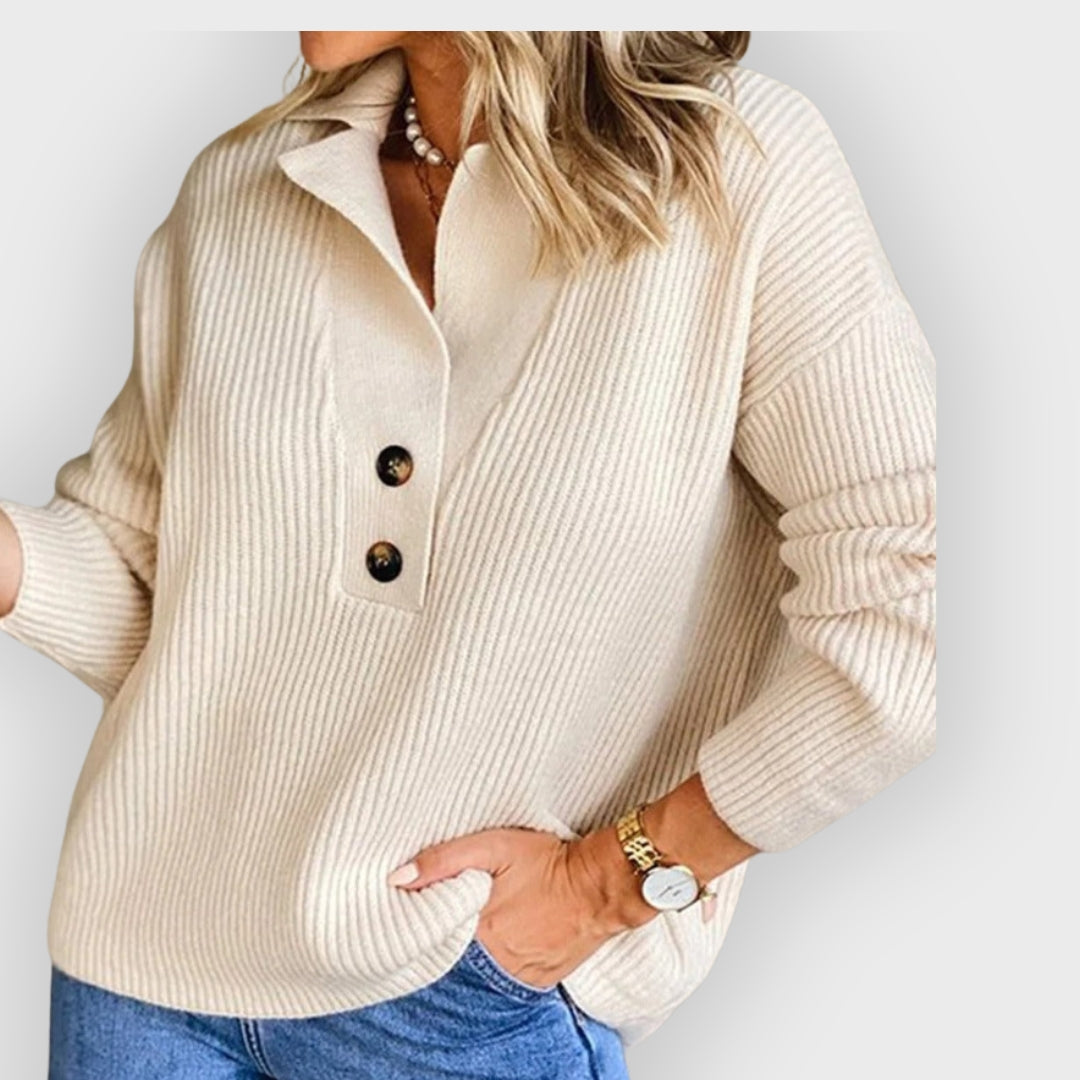 Amelie | Sweatshirt – Button Front