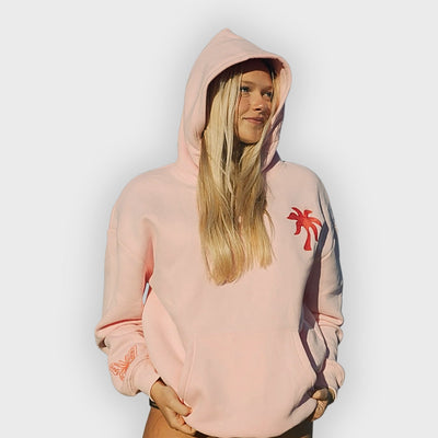 Iris | Oversized Cotton Blend Hoodie with Embroidered Back Design