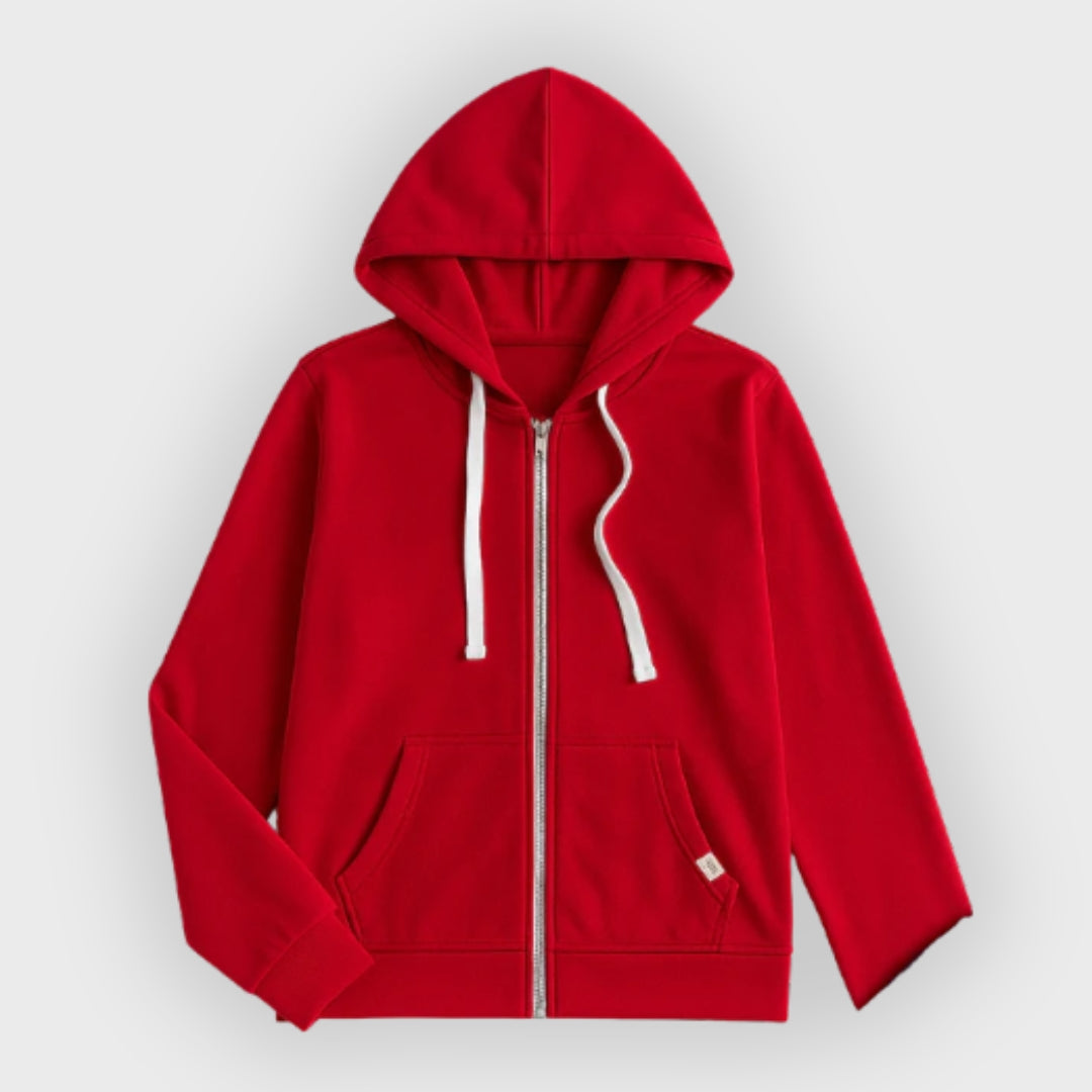 Edith | Zip-Up Hoodie – Drawstring Hood