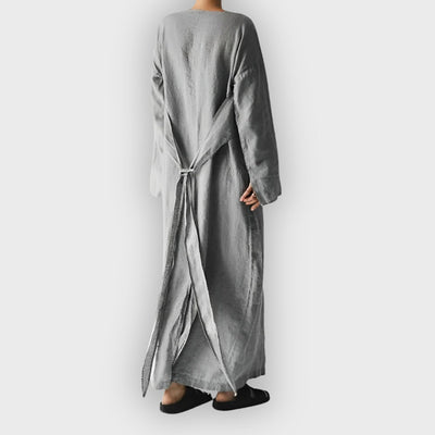 Martha | Elegant Linen Autumn Dress - Handmade