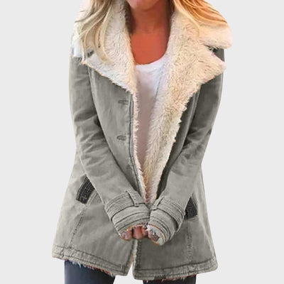 Clara | Faux Shearling-Lined Parka Coat