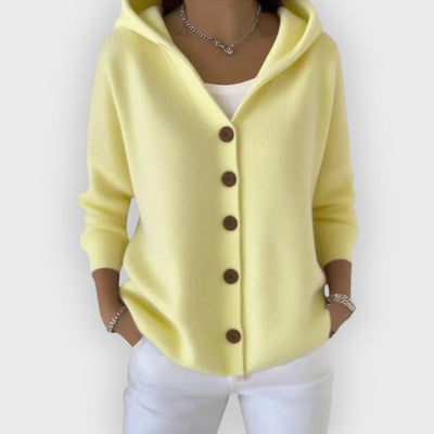 Joan | Trendy Knitted Cardigan with Hood