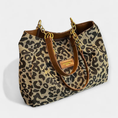 Luxe Leather Animal Print Shoulder Bag Limited Edition