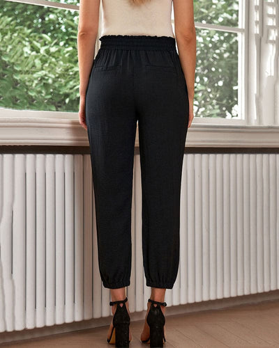 Women's Jogger Trousers - High Waist - Elasticated Cuffs - Adjustable Drawstring