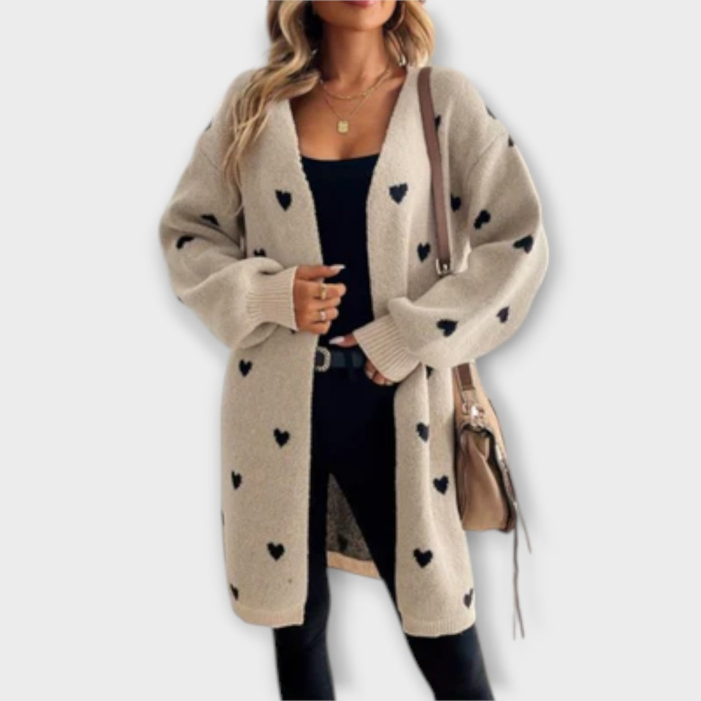 Amelia | Extravagant Cardigan With Heart Embroideries