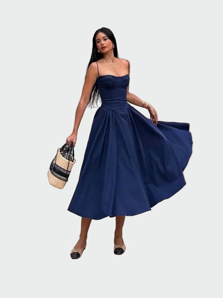 Isabella Rose Mae | Satin Maxi Dress With Slim Straps