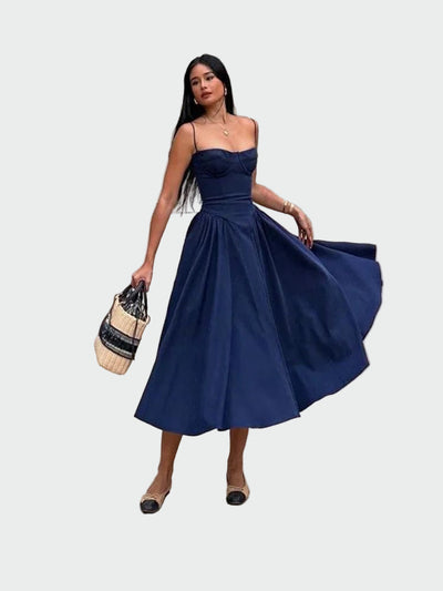 Isabella Rose Mae | Satin Maxi Dress With Slim Straps