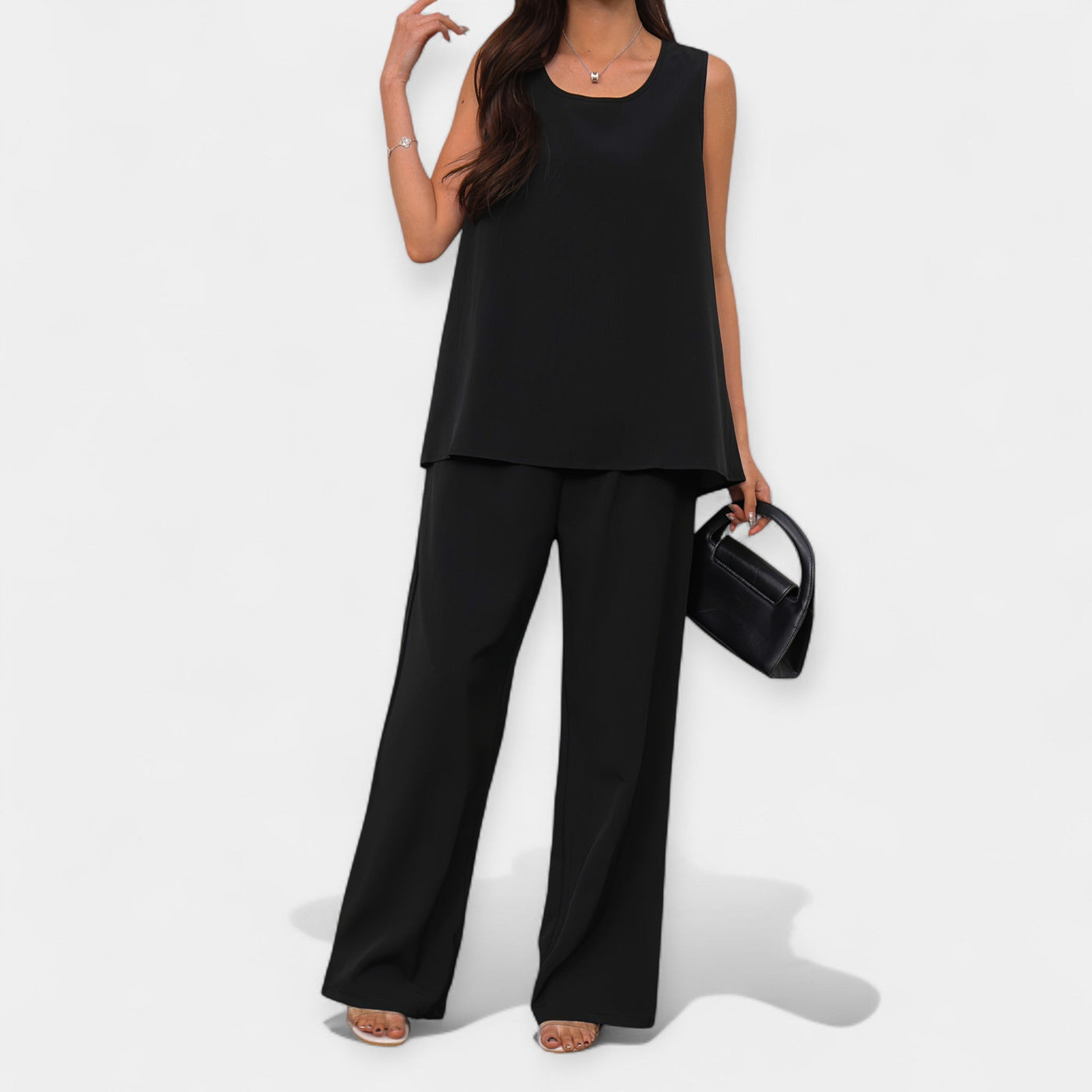 Elizabethanne | Sleeveless Top and Wide-Leg Trousers