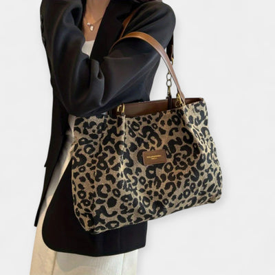 Luxe Leather Animal Print Shoulder Bag Limited Edition