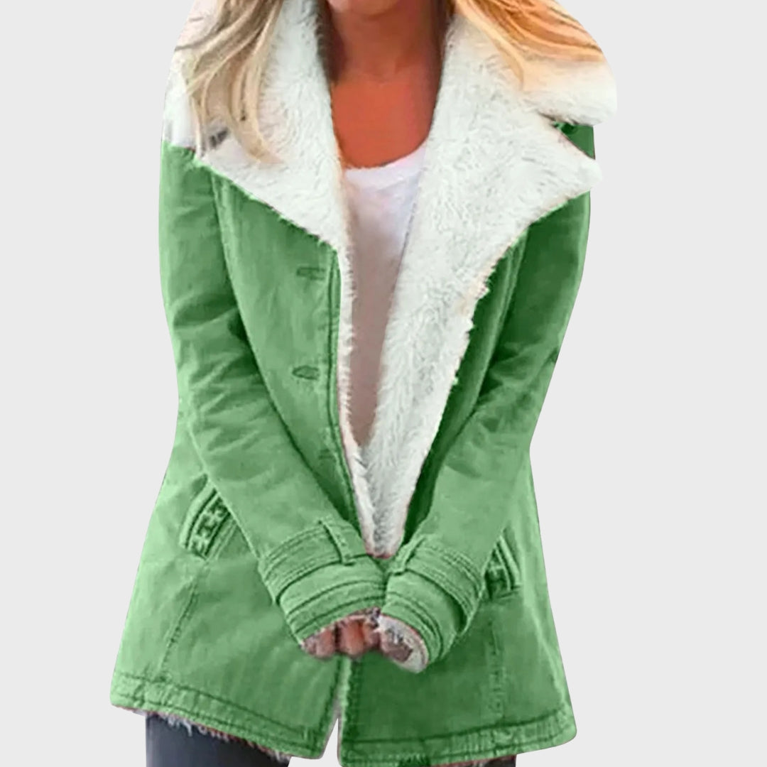 Clara | Faux Shearling-Lined Parka Coat