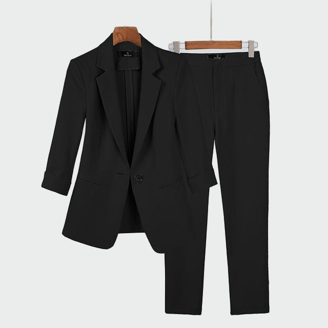 Alexandria | Women's Exquisite Black Two-Piece Suit