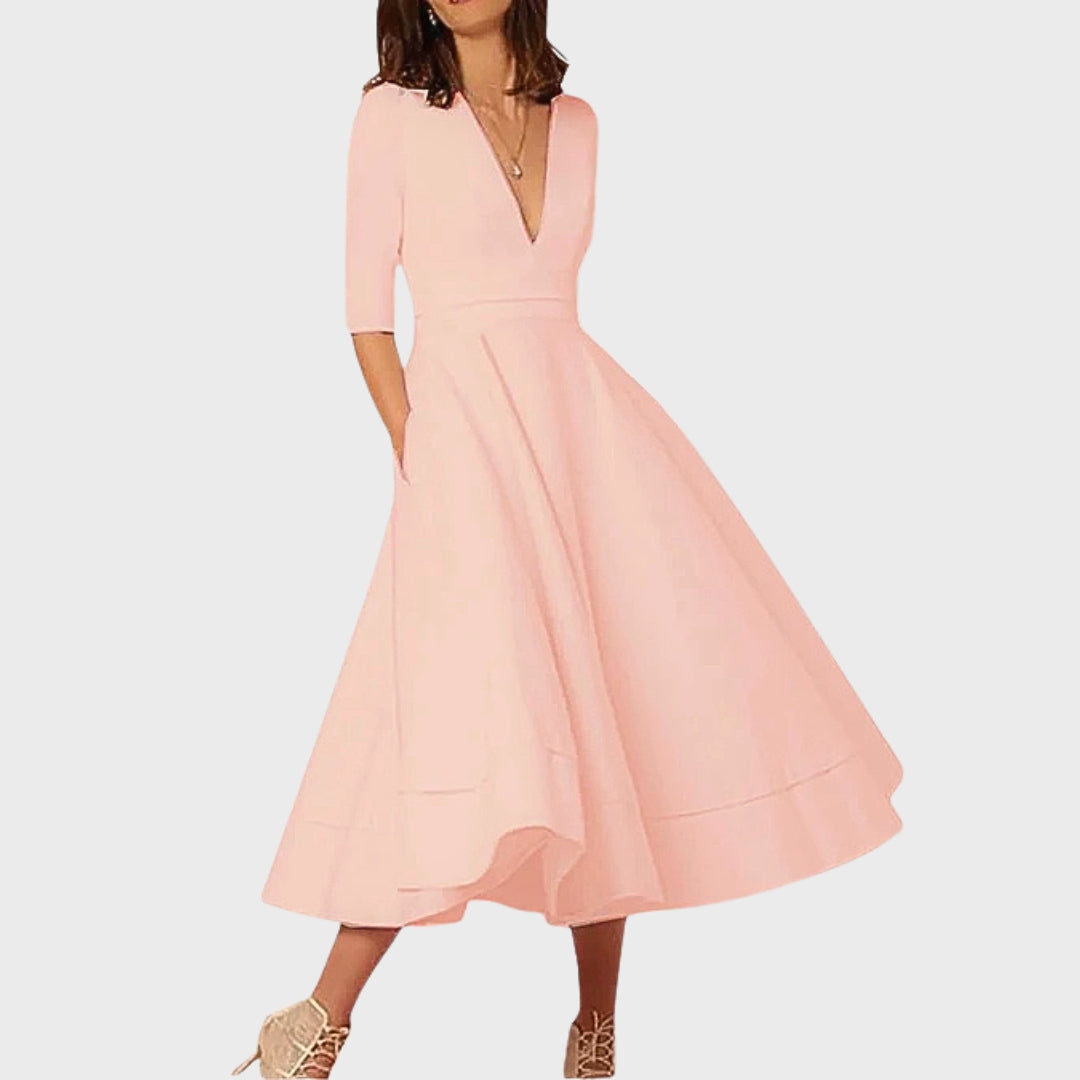 Francesca | Elegant V-Neck Dress