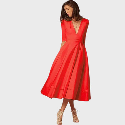 Francesca | Elegant V-Neck Dress