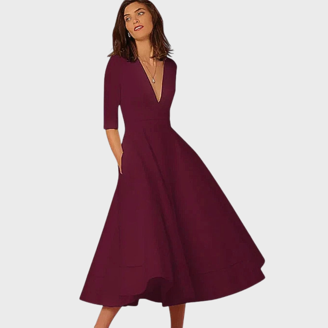 Francesca | Elegant V-Neck Dress