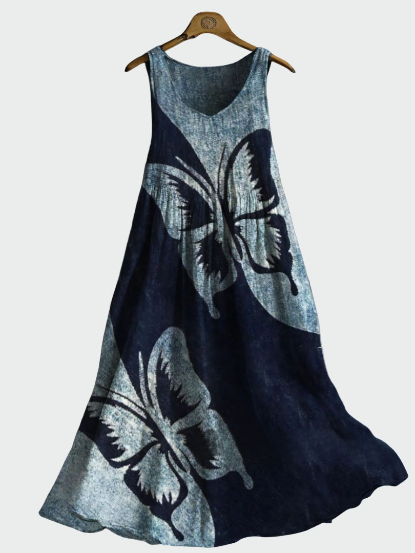 Charlotte | Gorgeous Butterfly Pattern Summery Dress