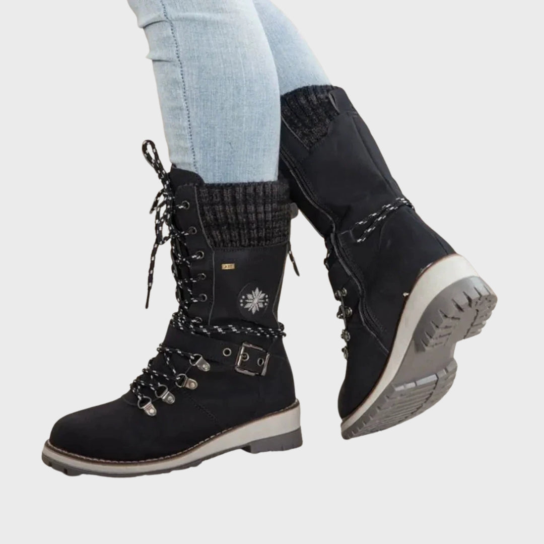 Imogen | Winter Lace-Up Snow Boots – Anti-Slip Sole